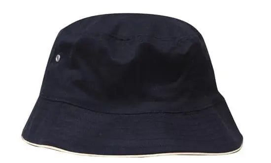 Headwear Bucket Hat With Sandwich Trim Brushed Heavy Sports Twill *no Sandwich* X12 - City Workwear